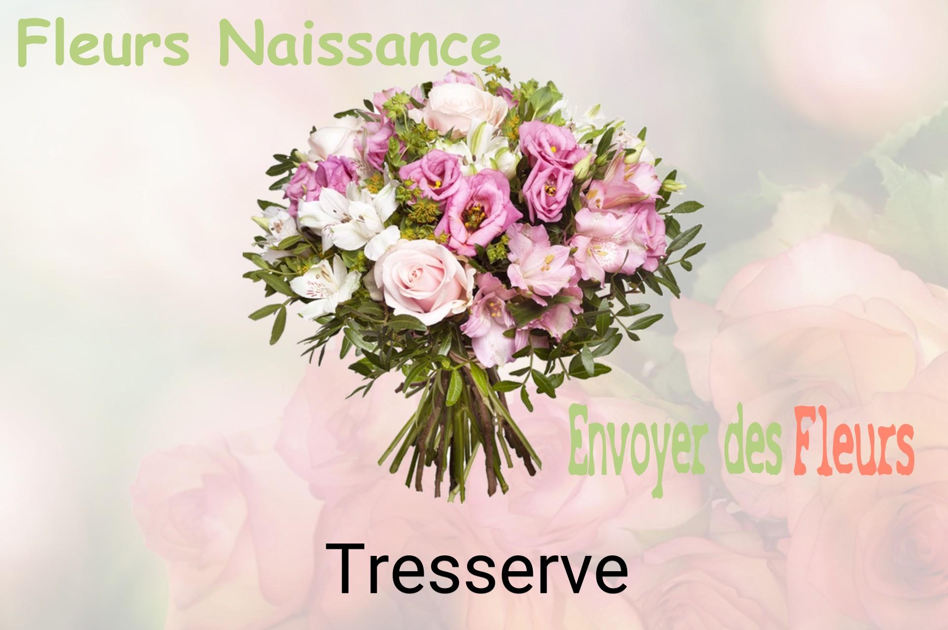 Bouquet de fleurs de naissance livré à Tresserve